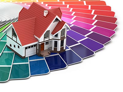 Painting Company in Rockville MD - House along with a color palette